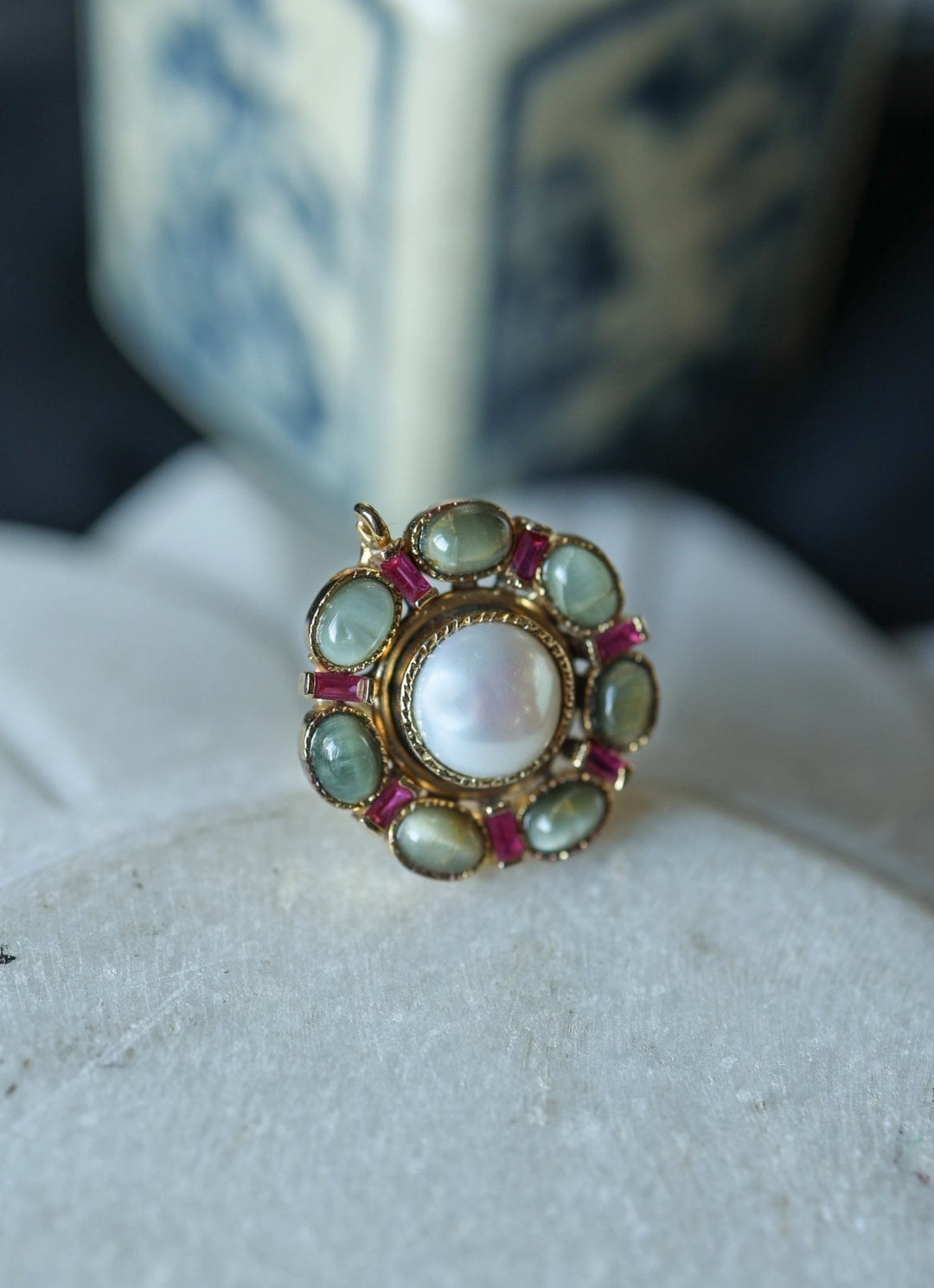 Do Taara Mint Green Pearls RingFabilicious Fashion