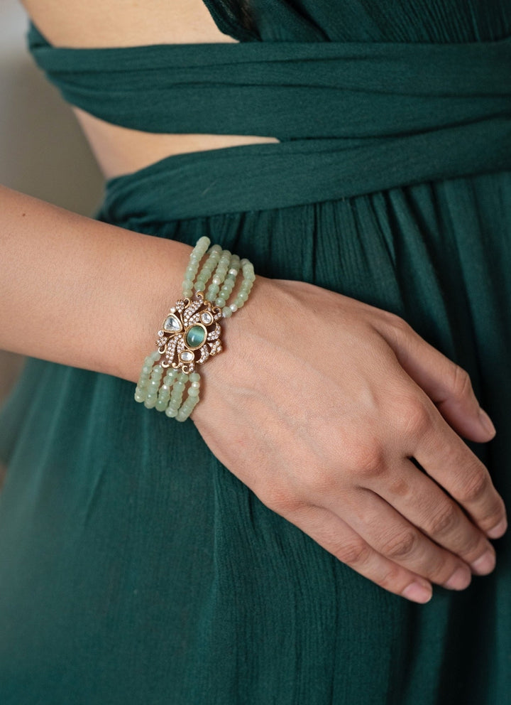Do Taara Mint Green Polki BraceletFabilicious Fashion