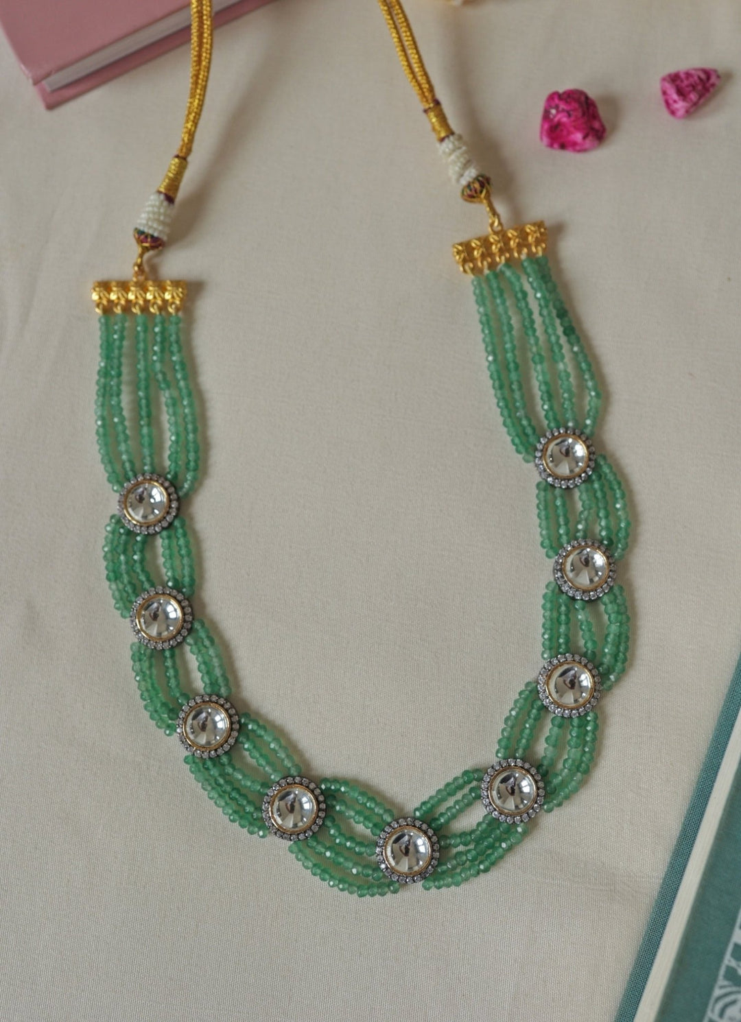 Do Taara Mint Green Polki Mint NecklaceFabilicious Fashion