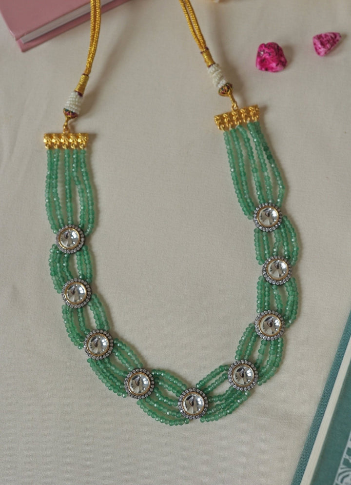 Do Taara Mint Green Polki Mint NecklaceFabilicious Fashion
