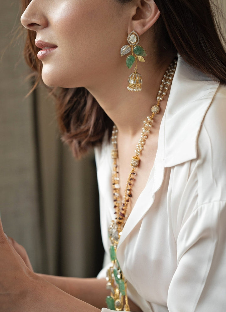 Do Taara Mint Green Polki Necklace SetFabilicious Fashion