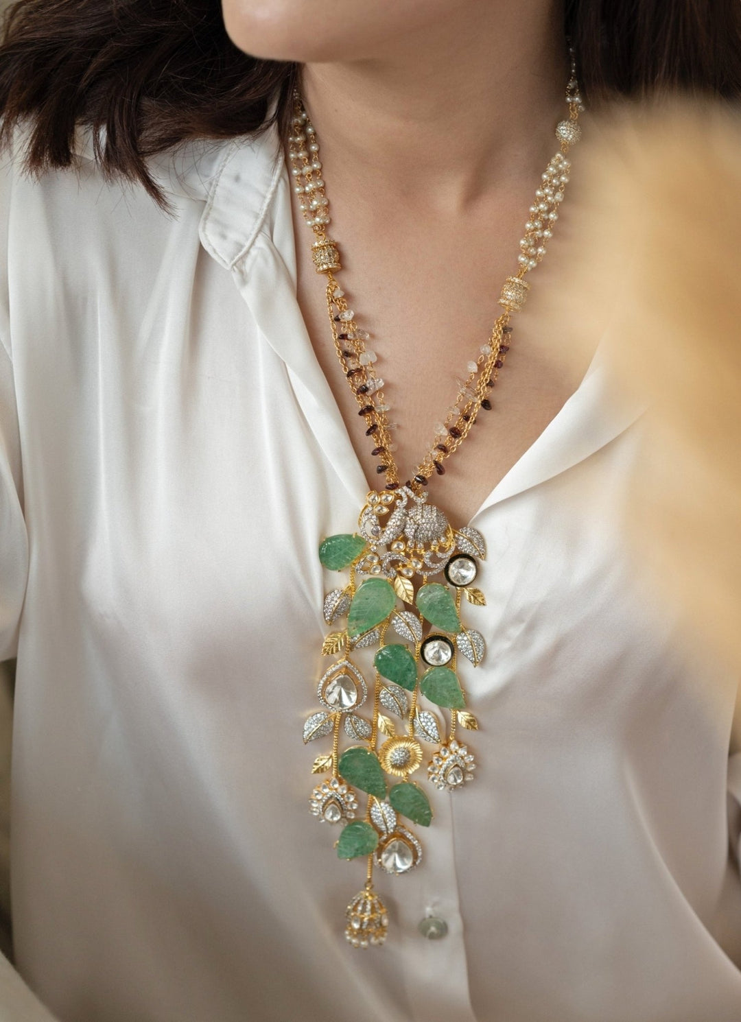 Do Taara Mint Green Polki Necklace SetFabilicious Fashion