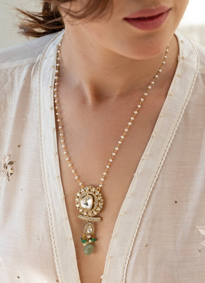 Do Taara Mint Green Polki NecklaceFabilicious Fashion