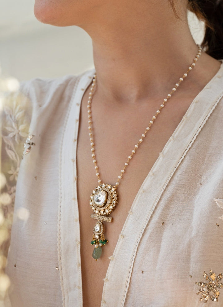 Do Taara Mint Green Polki NecklaceFabilicious Fashion