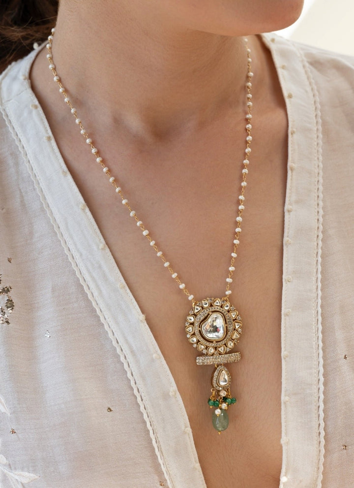 Do Taara Mint Green Polki NecklaceFabilicious Fashion