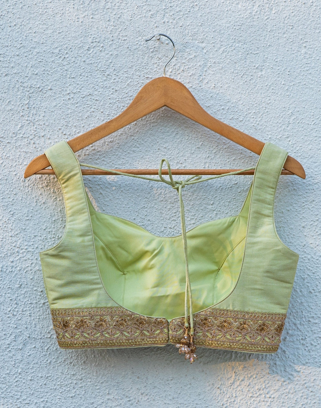 Mint Green Raw Silk Lehenga Set Anisha Shetty - Fabilicious Fashion