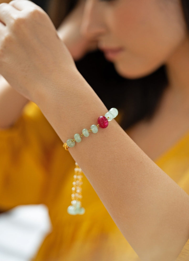 Do Taara Mint Green Stone BraceletFabilicious Fashion