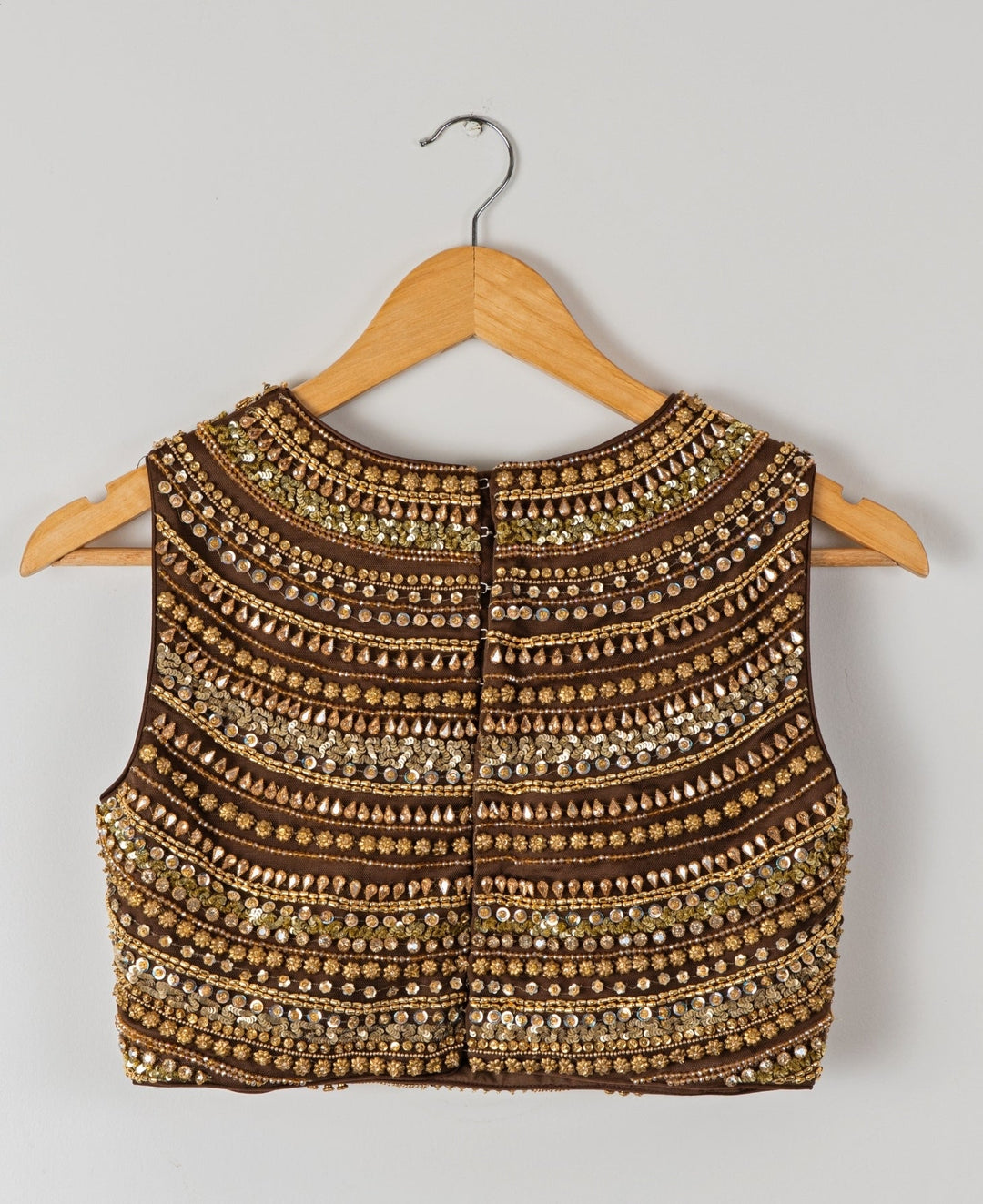 Mocha Brown Embroidered Soft Net Lehenga Anisha Shetty - Fabilicious Fashion