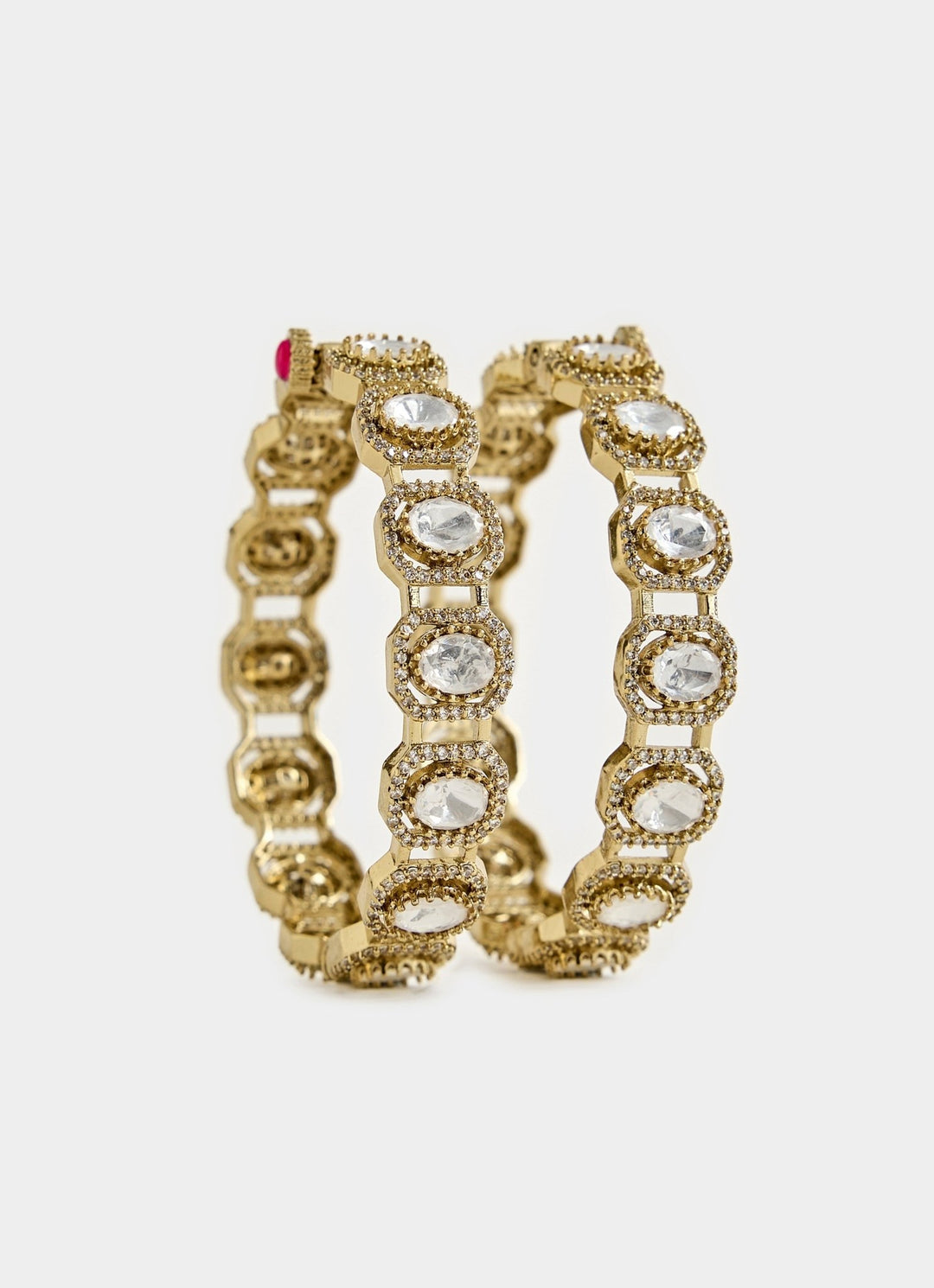 Moissanite Kundan Polki Statement Bracelet Vivinia By Vidhi Mehra - Fabilicious Fashion