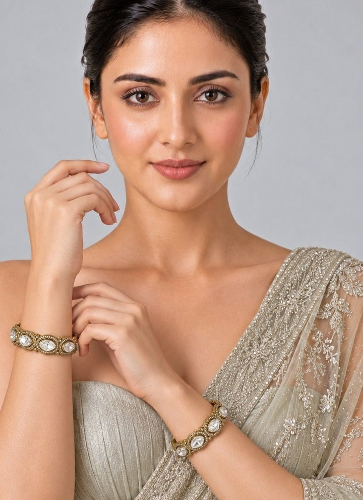 Vivinia By Vidhi Mehra Moissanite Polki And Stone BangleFabilicious Fashion