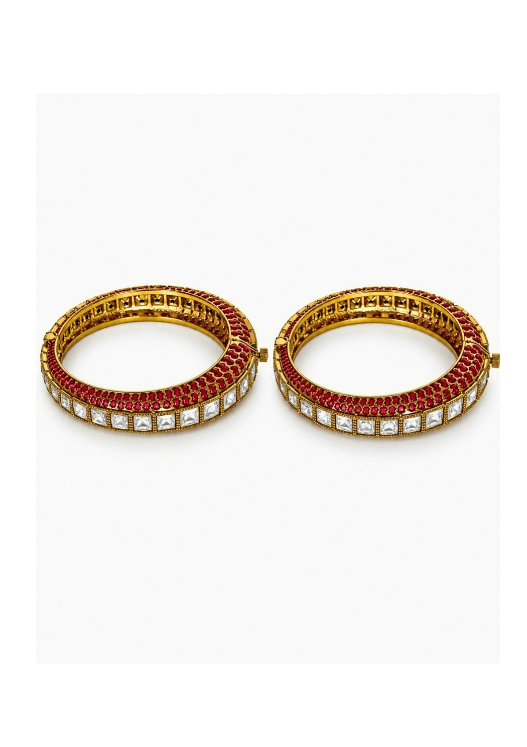 Vivinia By Vidhi Mehra Moissanite Polki Bangle SetFabilicious Fashion