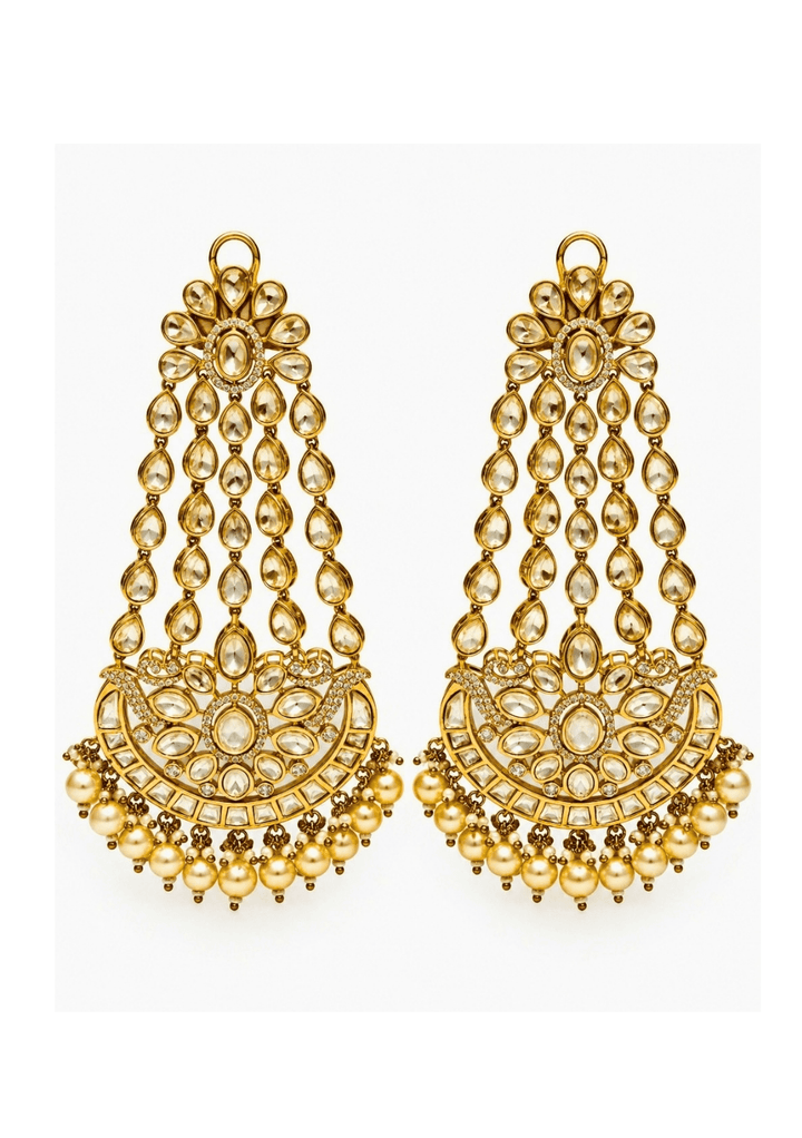 Vivinia By Vidhi Mehra Moissanite Polki Drop EarringsFabilicious Fashion