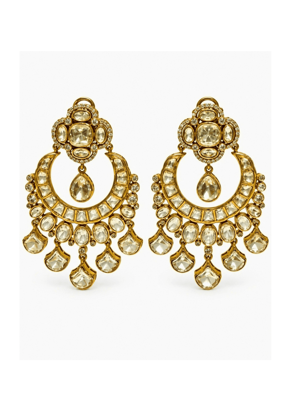 Vivinia By Vidhi Mehra Moissanite Polki EarringsFabilicious Fashion