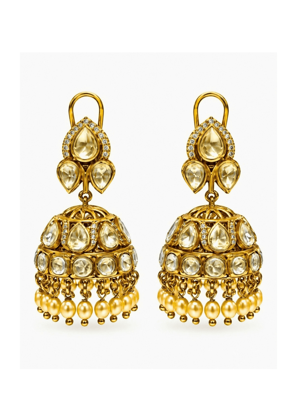 Vivinia By Vidhi Mehra Moissanite Polki JhumkaFabilicious Fashion