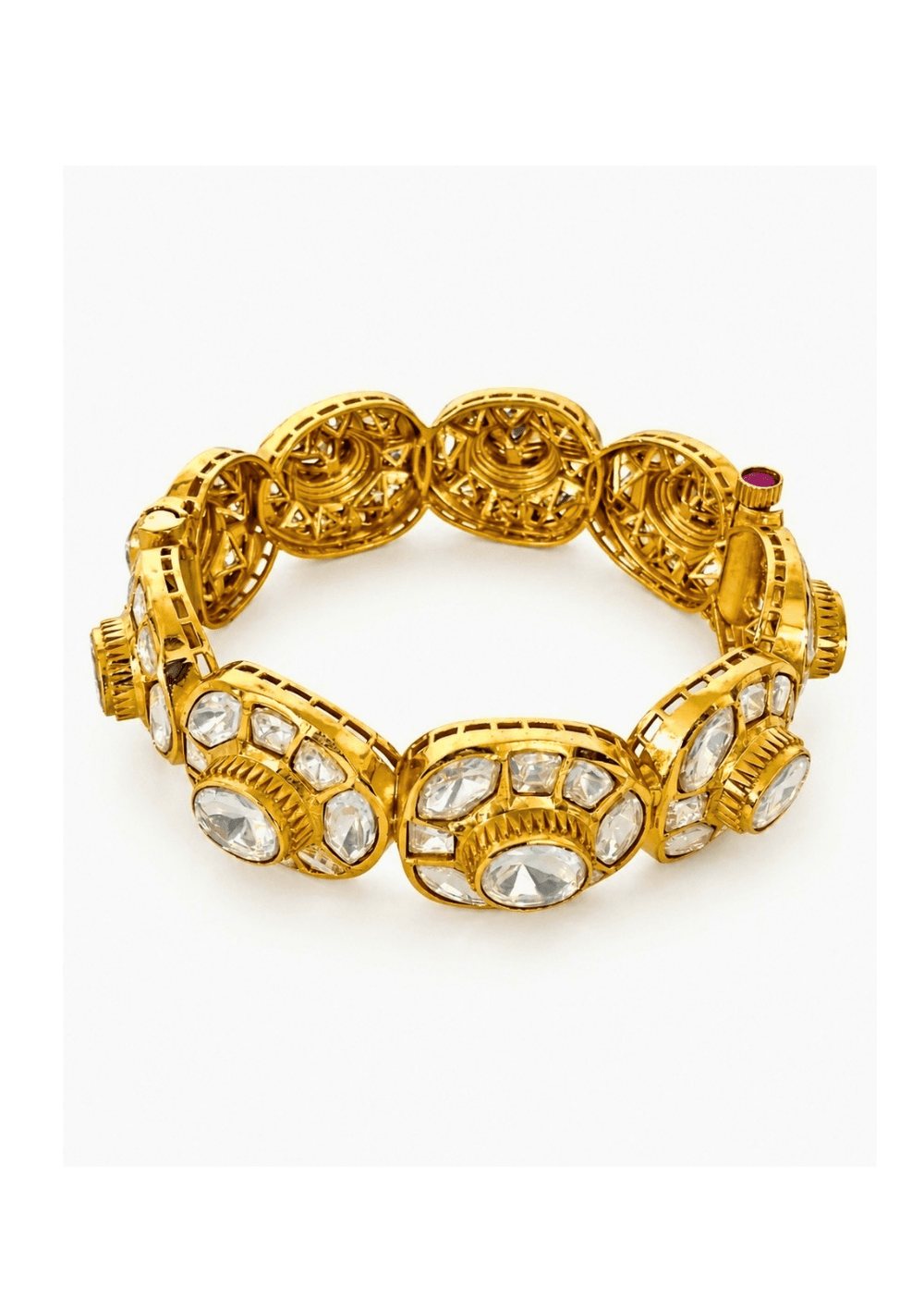 Vivinia By Vidhi Mehra Moissanite Polki Statement BraceletFabilicious Fashion