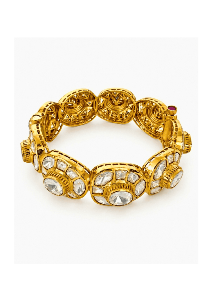 Vivinia By Vidhi Mehra Moissanite Polki Statement BraceletFabilicious Fashion