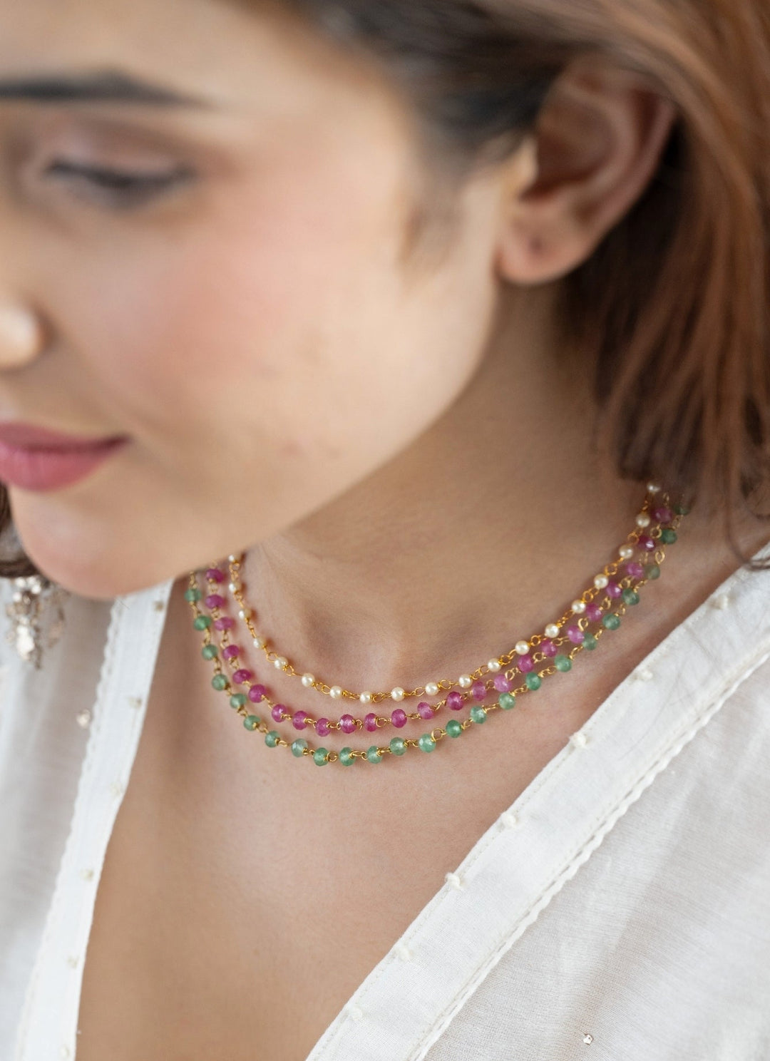 Do Taara Muliticolored Layered ChokerFabilicious Fashion