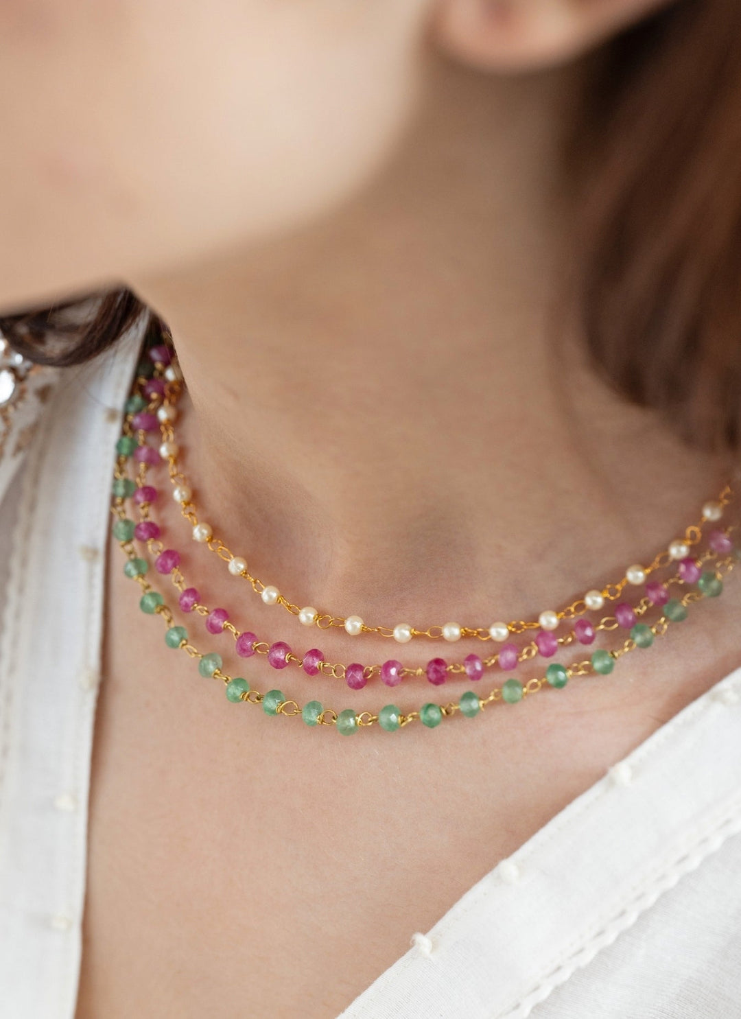 Do Taara Muliticolored Layered ChokerFabilicious Fashion