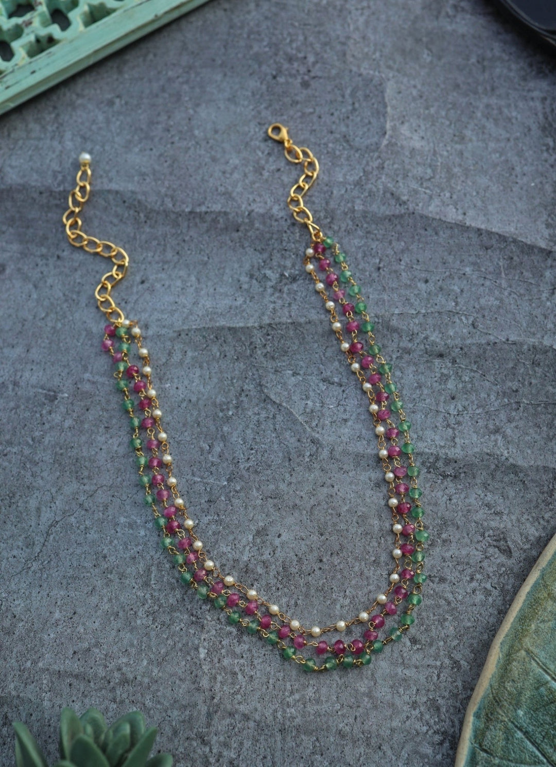 Do Taara Muliticolored Layered ChokerFabilicious Fashion