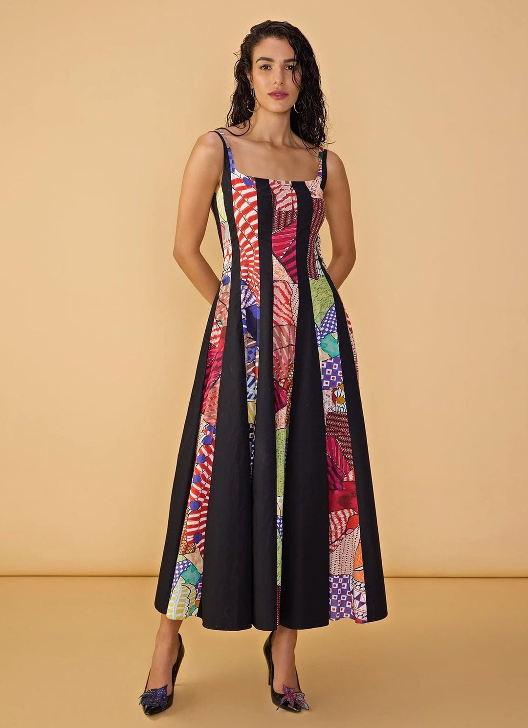 Saaksha &amp; Kinni Multi Bird Printed Flared DressFabilicious Fashion