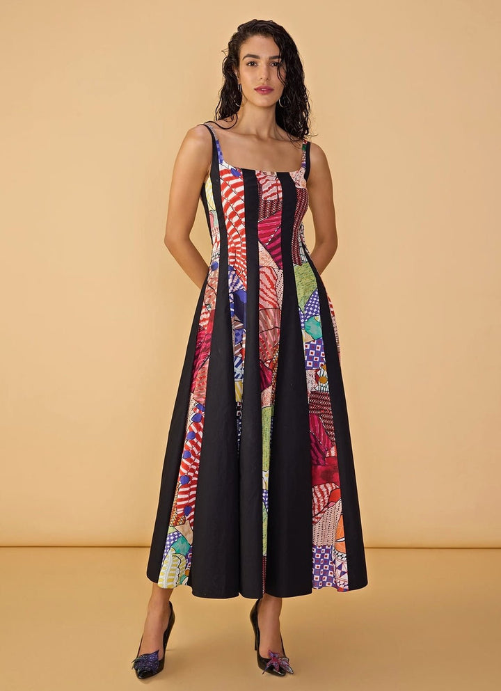 Saaksha &amp; Kinni Multi Bird Printed Flared DressFabilicious Fashion