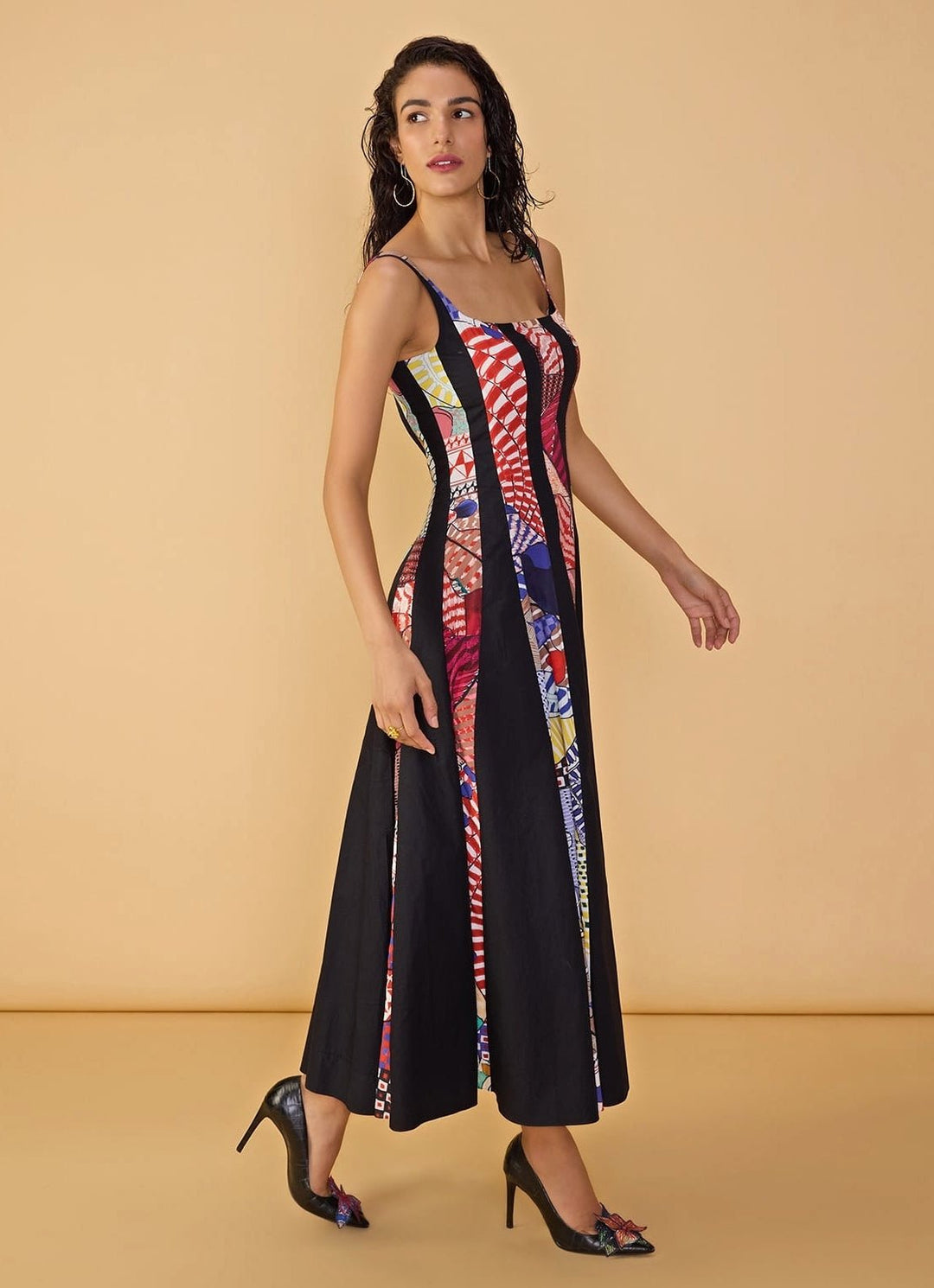 Saaksha &amp; Kinni Multi Bird Printed Flared DressFabilicious Fashion