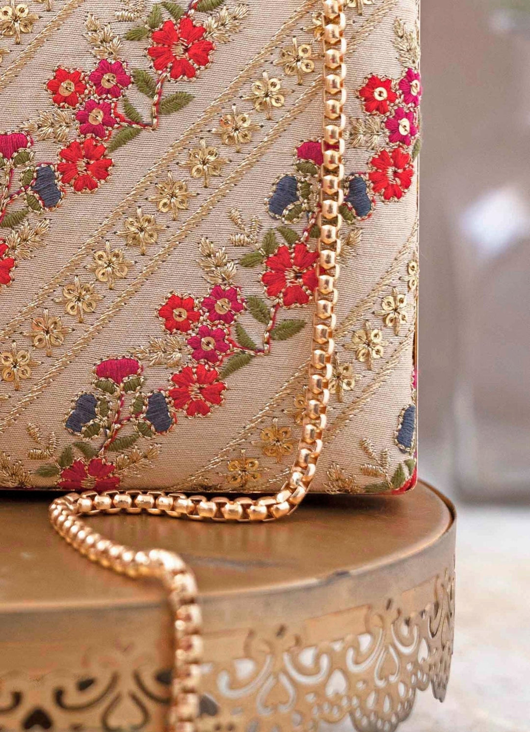 Multi Color Embroidered Clutch AMYRA - Fabilicious Fashion