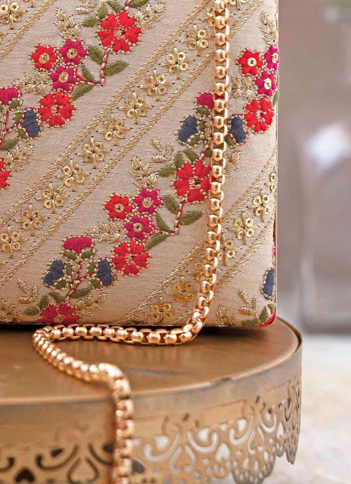 Multi Color Embroidered Clutch AMYRA - Fabilicious Fashion