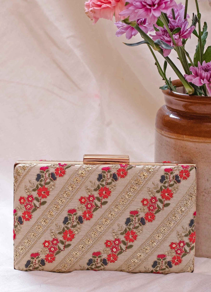 Multi Color Embroidered Clutch AMYRA - Fabilicious Fashion