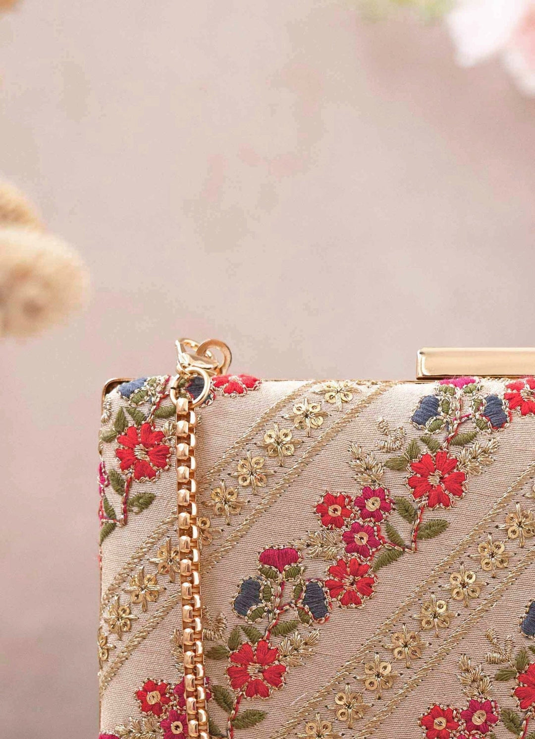 Multi Color Embroidered Clutch AMYRA - Fabilicious Fashion