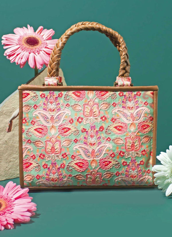 Multi Color Embroidered Handbag