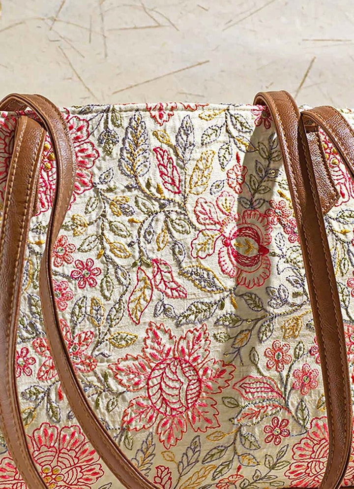 Multi Color Woven Tote Bag AMYRA - Fabilicious Fashion