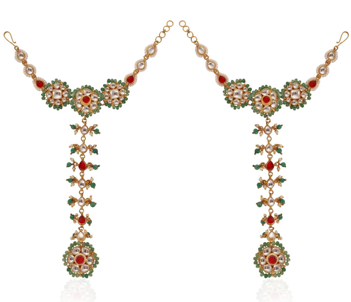Multi - Colour Beaded Floral Hathphool Riana by Shikha Jindal - Fabilicious Fashion