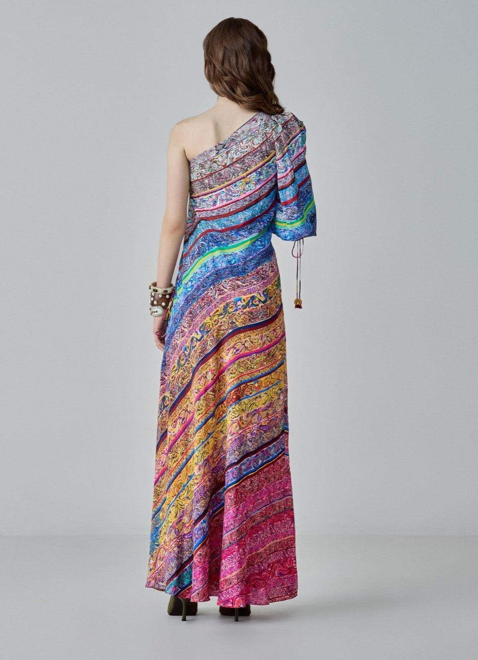 Multi Colour Block Print Dress Saaksha & Kinni - Fabilicious Fashion