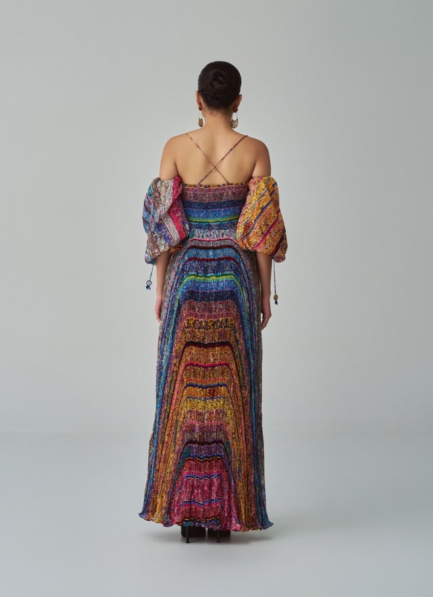Multi Colour Block Print Dress Saaksha & Kinni - Fabilicious Fashion