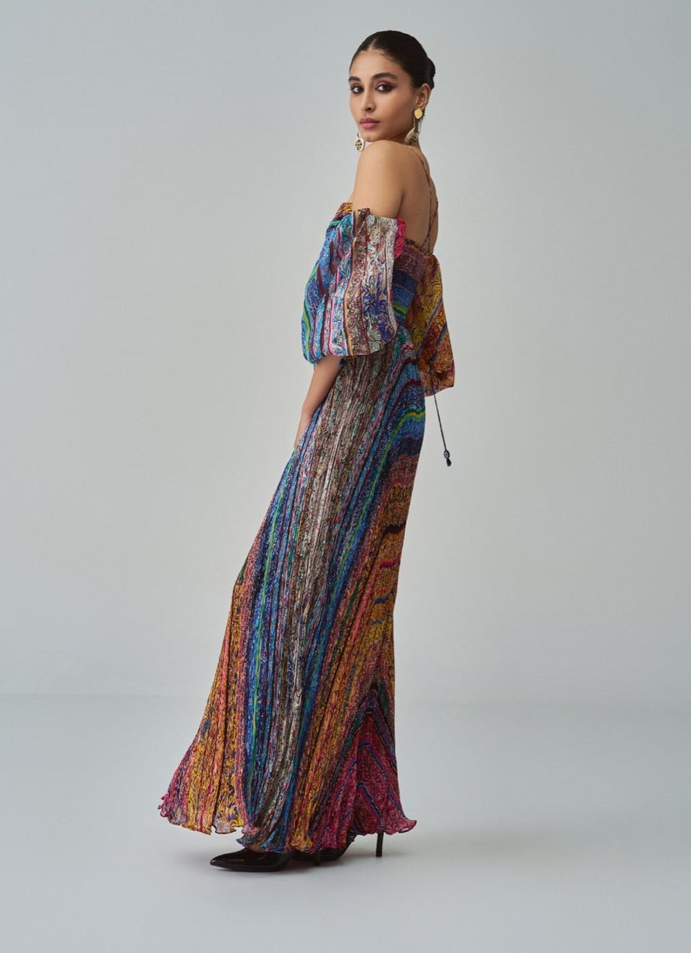 Multi Colour Block Print Dress Saaksha & Kinni - Fabilicious Fashion