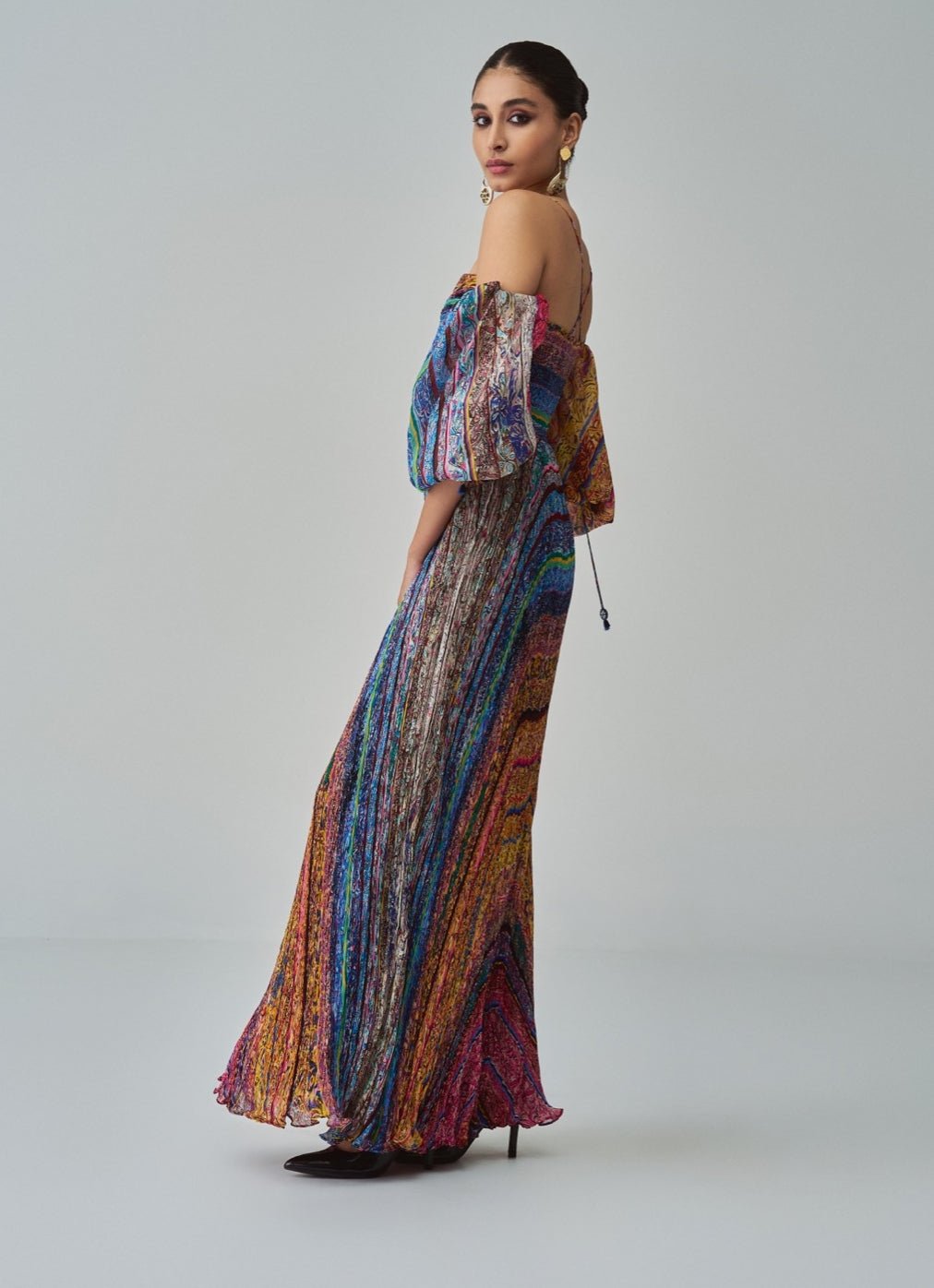 Multi Colour Block Print Dress Saaksha & Kinni - Fabilicious Fashion