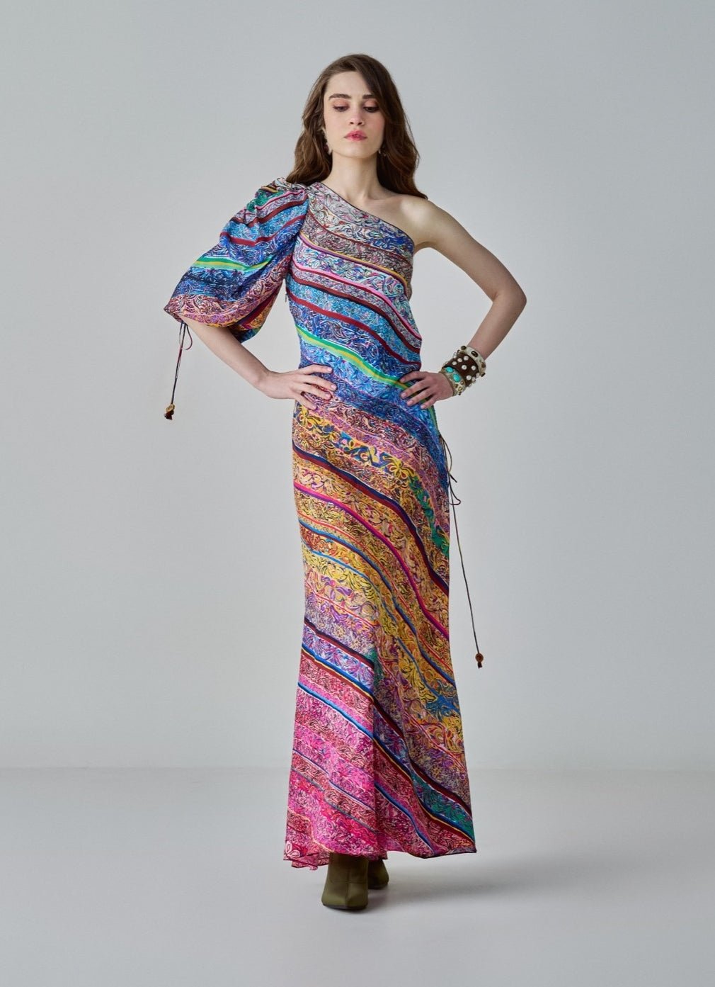 Multi Colour Block Print Dress Saaksha & Kinni - Fabilicious Fashion
