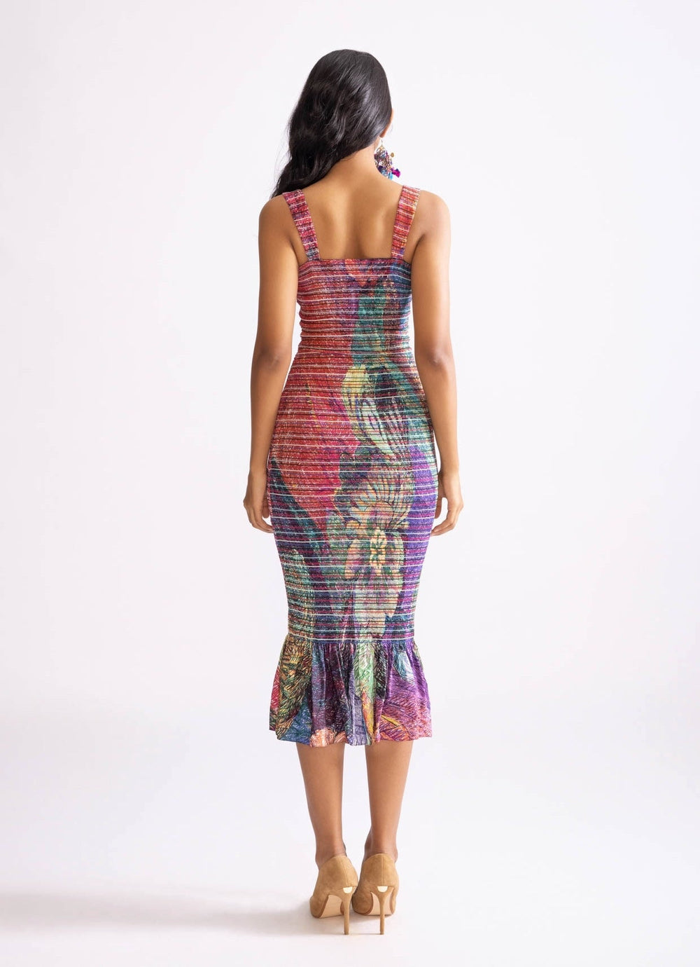 Multi Colour Daisy Print Dress Saaksha & Kinni - Fabilicious Fashion
