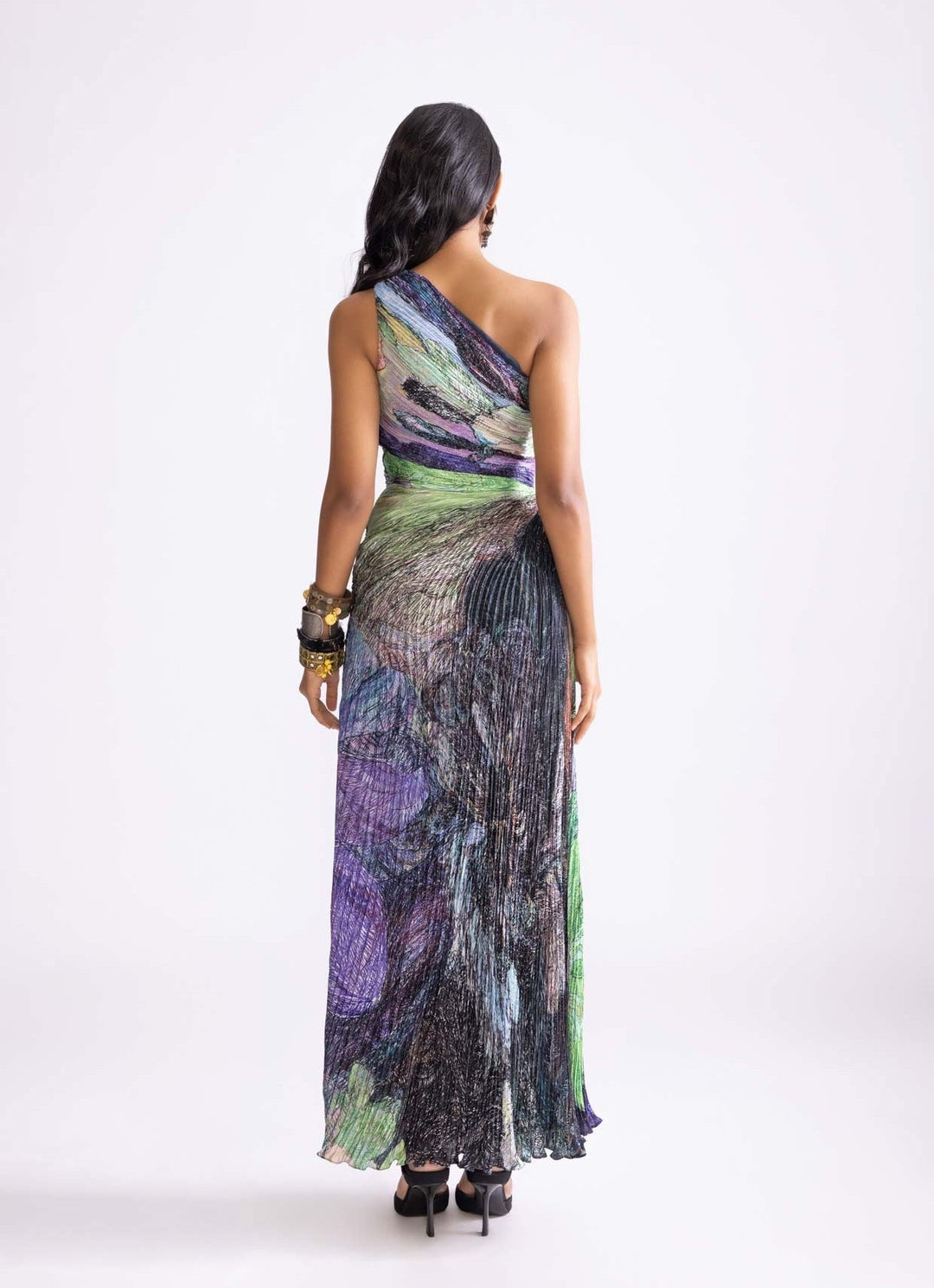 Multi Colour Daisy Print Dress Saaksha & Kinni - Fabilicious Fashion