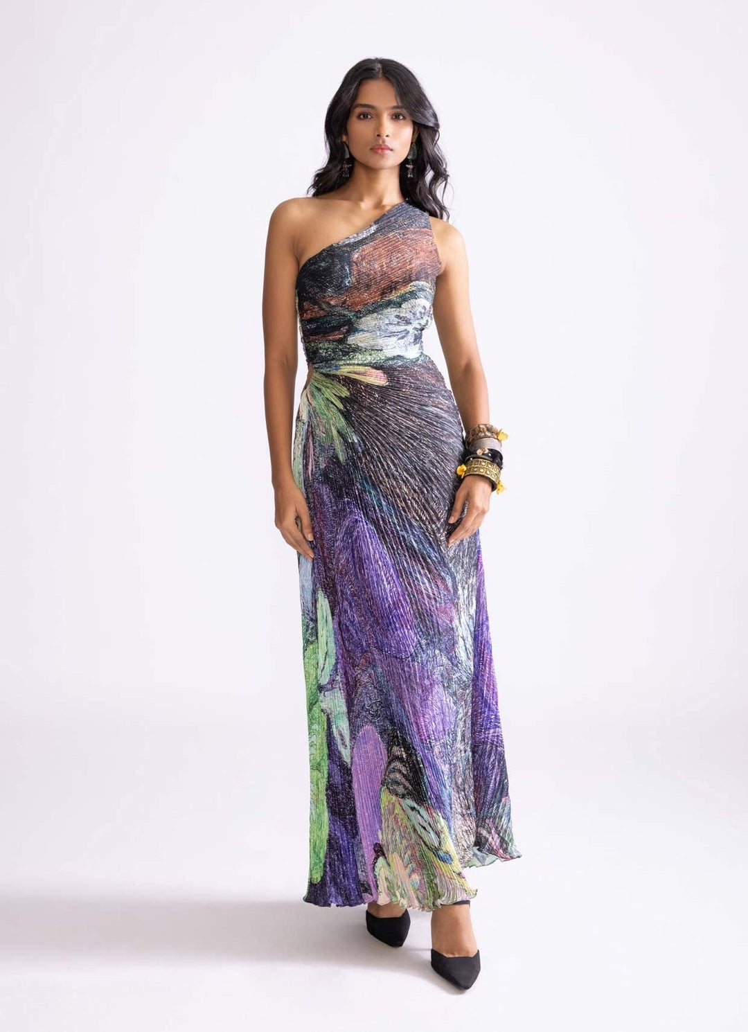 Multi Colour Daisy Print Dress Saaksha & Kinni - Fabilicious Fashion