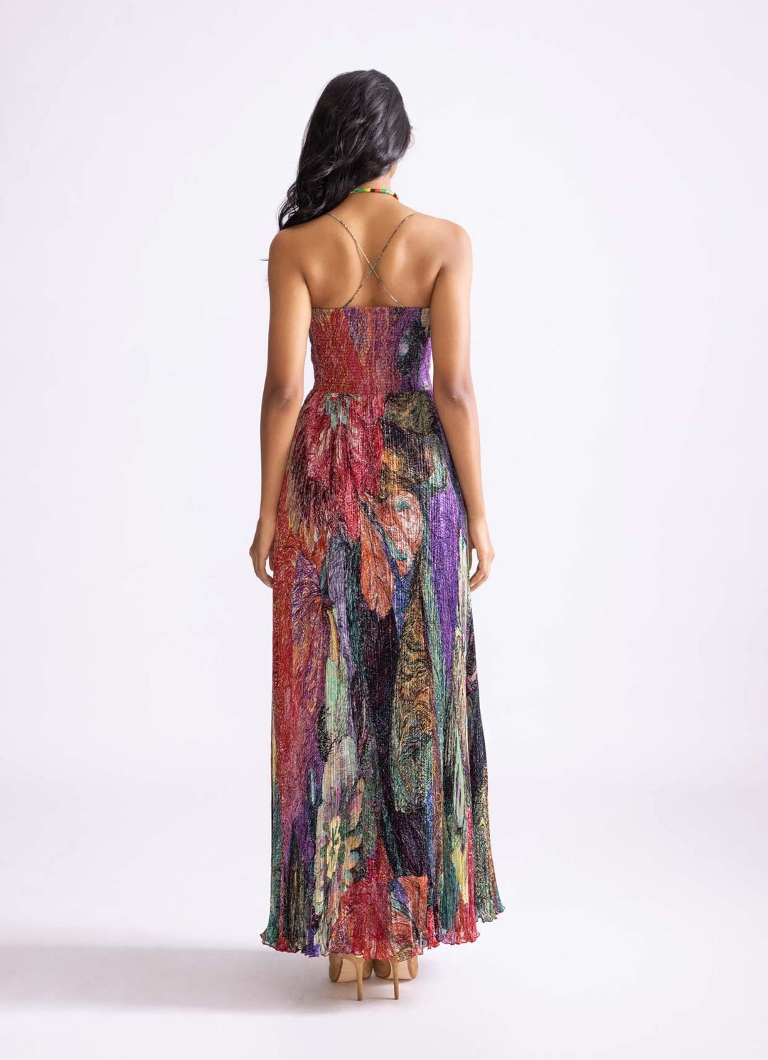 Multi Colour Daisy Print Dress Saaksha & Kinni - Fabilicious Fashion