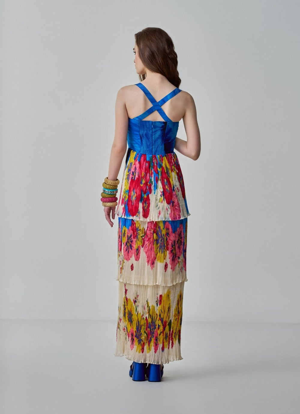 Multi Colour Floral Print Dress Saaksha & Kinni - Fabilicious Fashion
