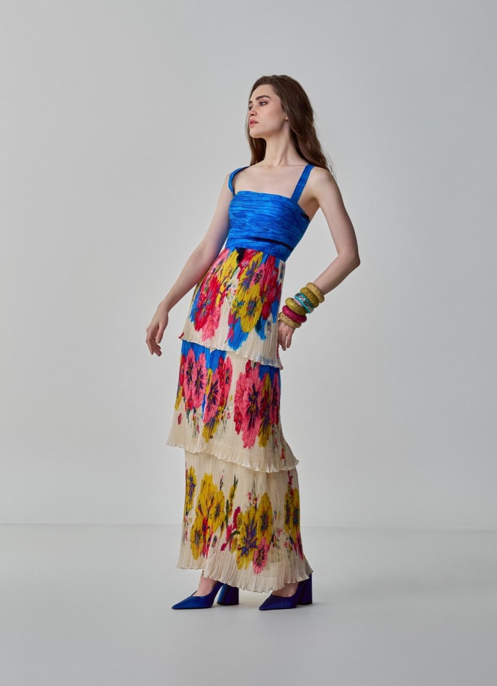 Multi Colour Floral Print Dress Saaksha & Kinni - Fabilicious Fashion