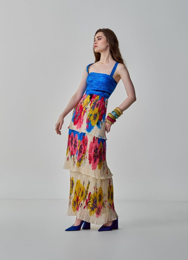 Multi Colour Floral Print Dress Saaksha & Kinni - Fabilicious Fashion