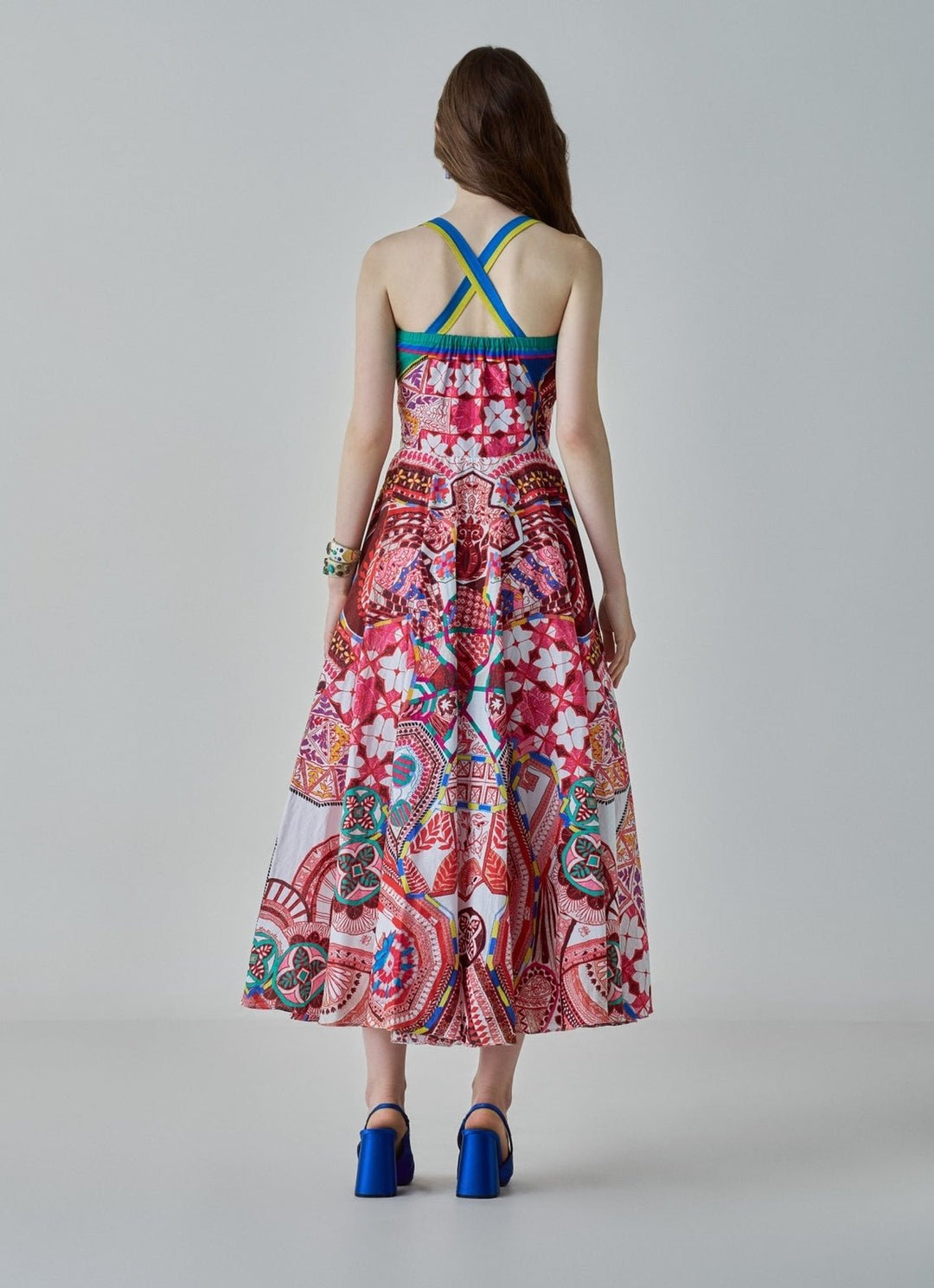 Multi Colour Paisley Print Dress Saaksha & Kinni - Fabilicious Fashion