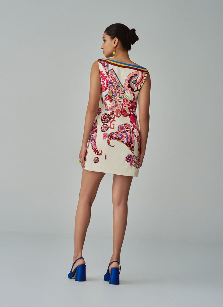 Multi Colour Paisley Print Dress Saaksha & Kinni - Fabilicious Fashion