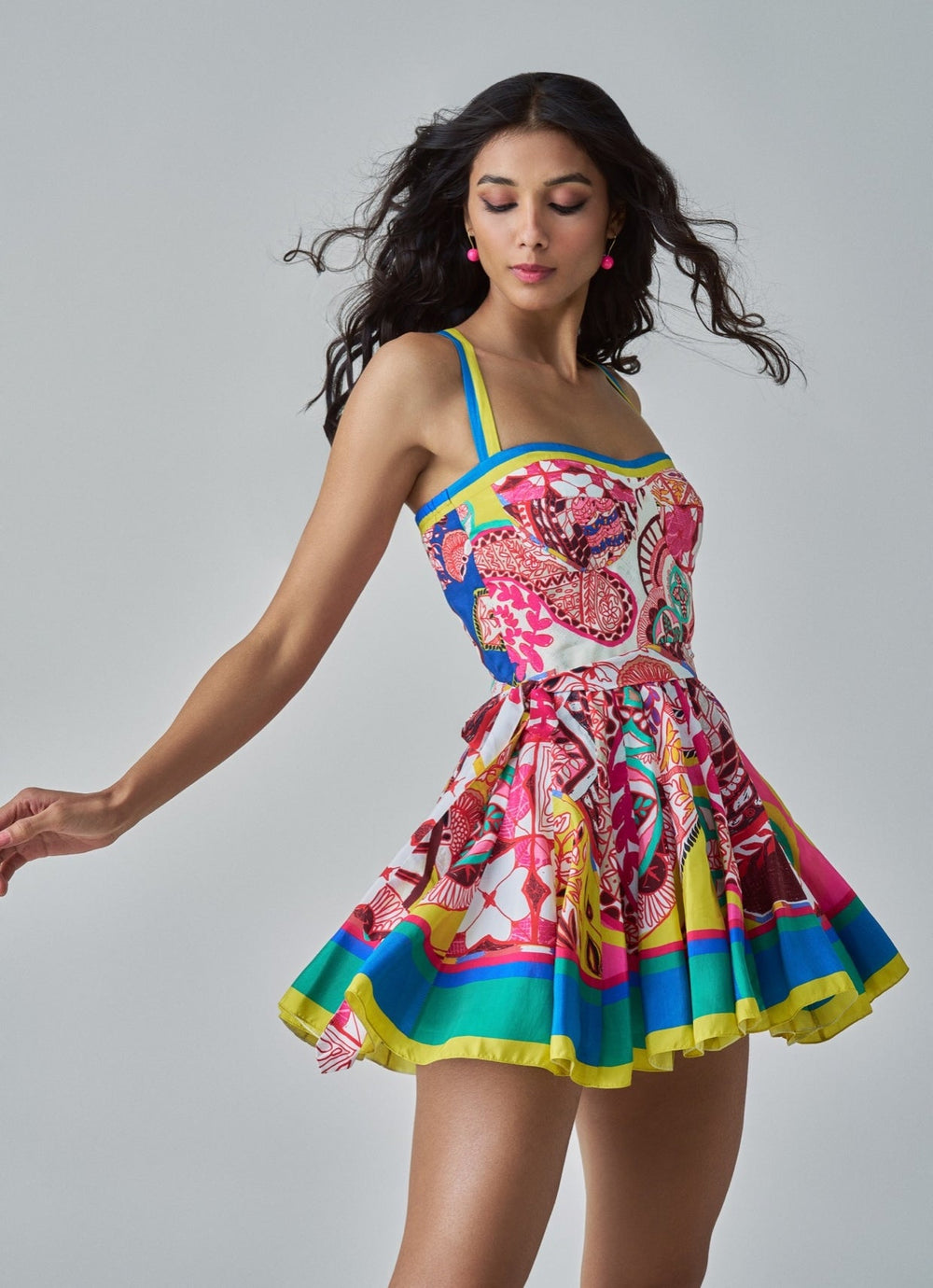 Multi Colour Paisley Print Dress Saaksha & Kinni - Fabilicious Fashion