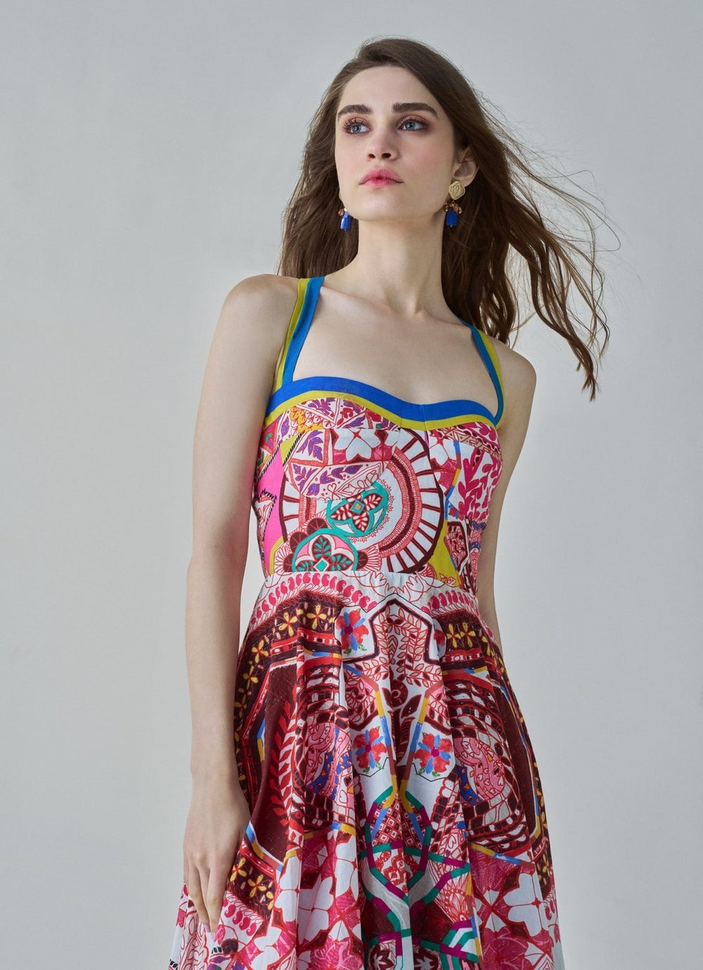 Multi Colour Paisley Print Dress Saaksha & Kinni - Fabilicious Fashion