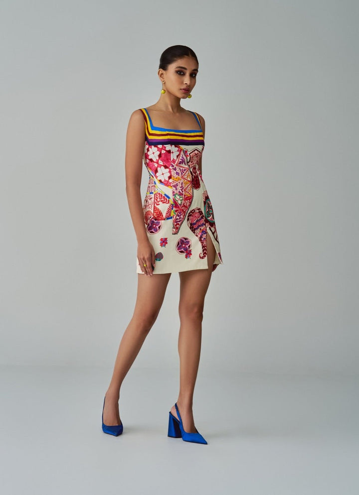 Multi Colour Paisley Print Dress Saaksha & Kinni - Fabilicious Fashion